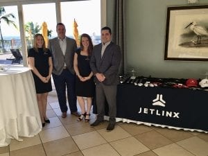 Jet Linx Indianapolis team members at the Mediterra Club for a client appreciation event.