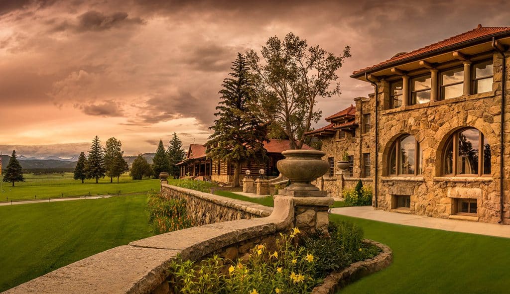 Exterior shot of guest building at Vermejo Park Ranch Raton, New Mexico.